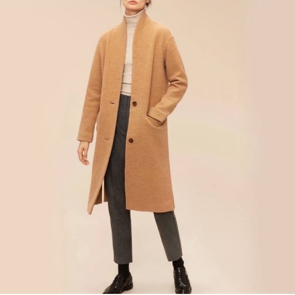 Aritzia Jackets & Blazers - Wilfred 100% Wool Dujardin Beige-Brown Coat
